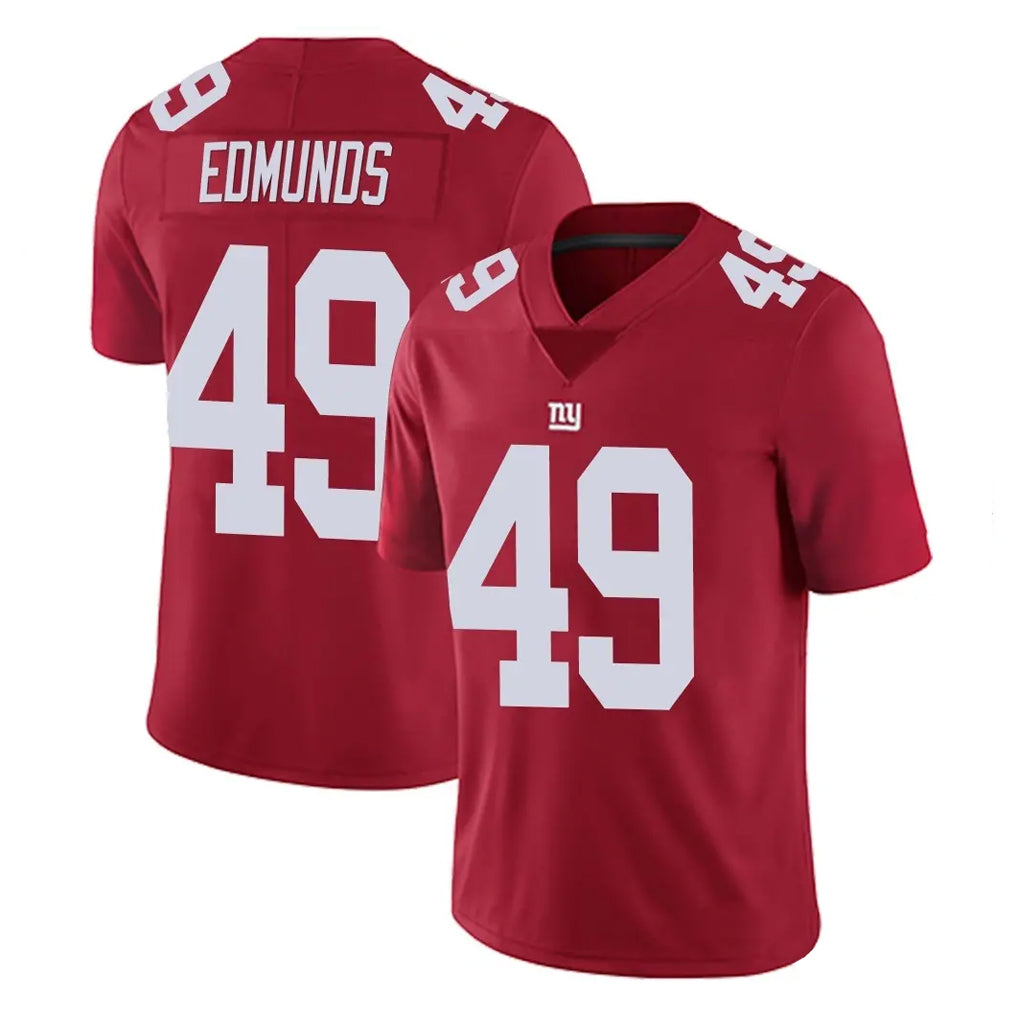 NY.Giants #49 Tremaine Edmunds Player Red Limited Vapor Untouchable Home Game Ldoa Stitched Jerseys