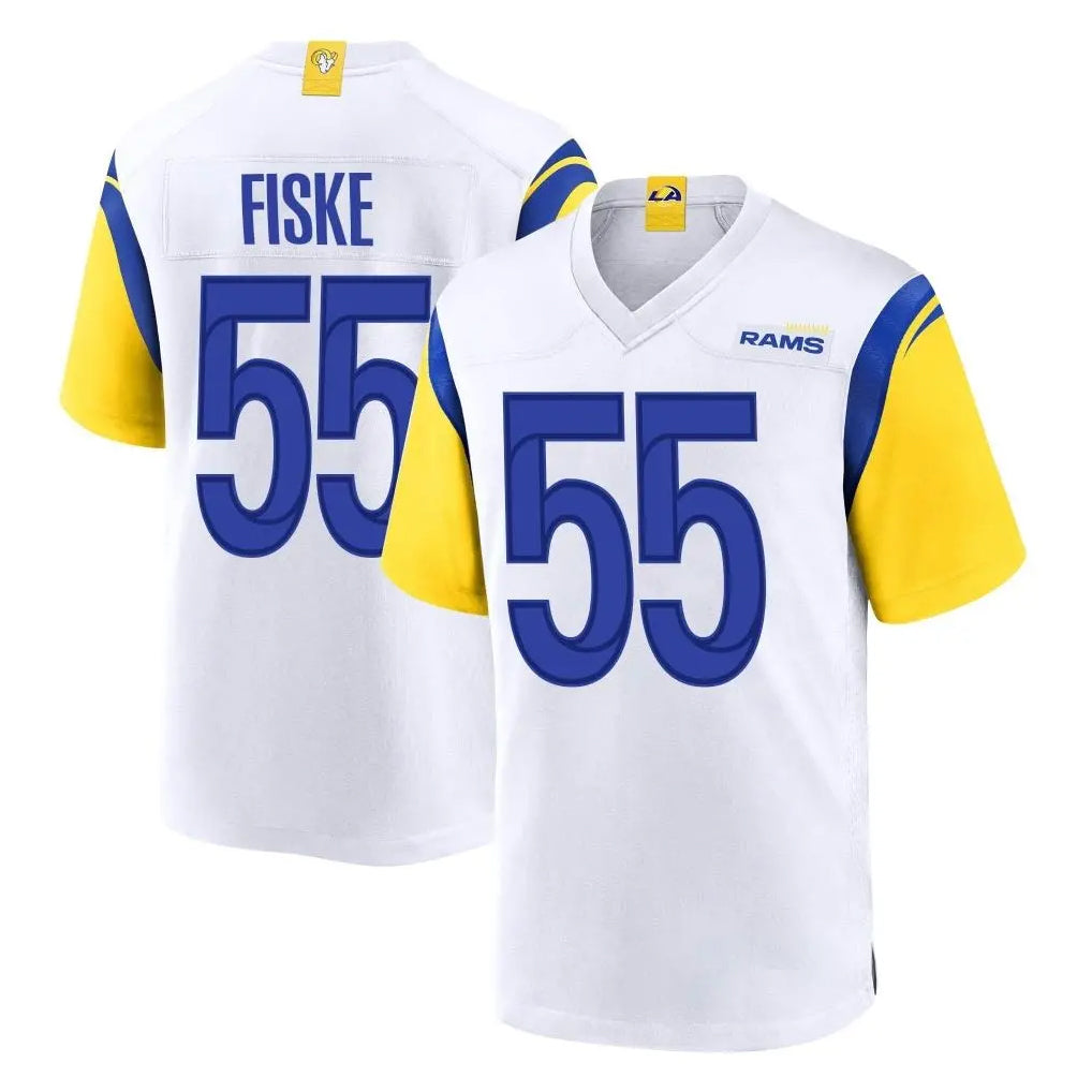 LA.Rams #55 Braden Fiske Player White Home Game Ldoa Stitched Jerseys