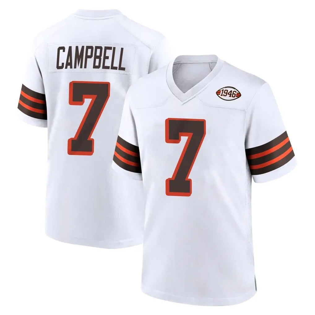 C.Browns #7 Tyson Campbell Player White Alternate Home Game Ldoa Stitched Jerseys