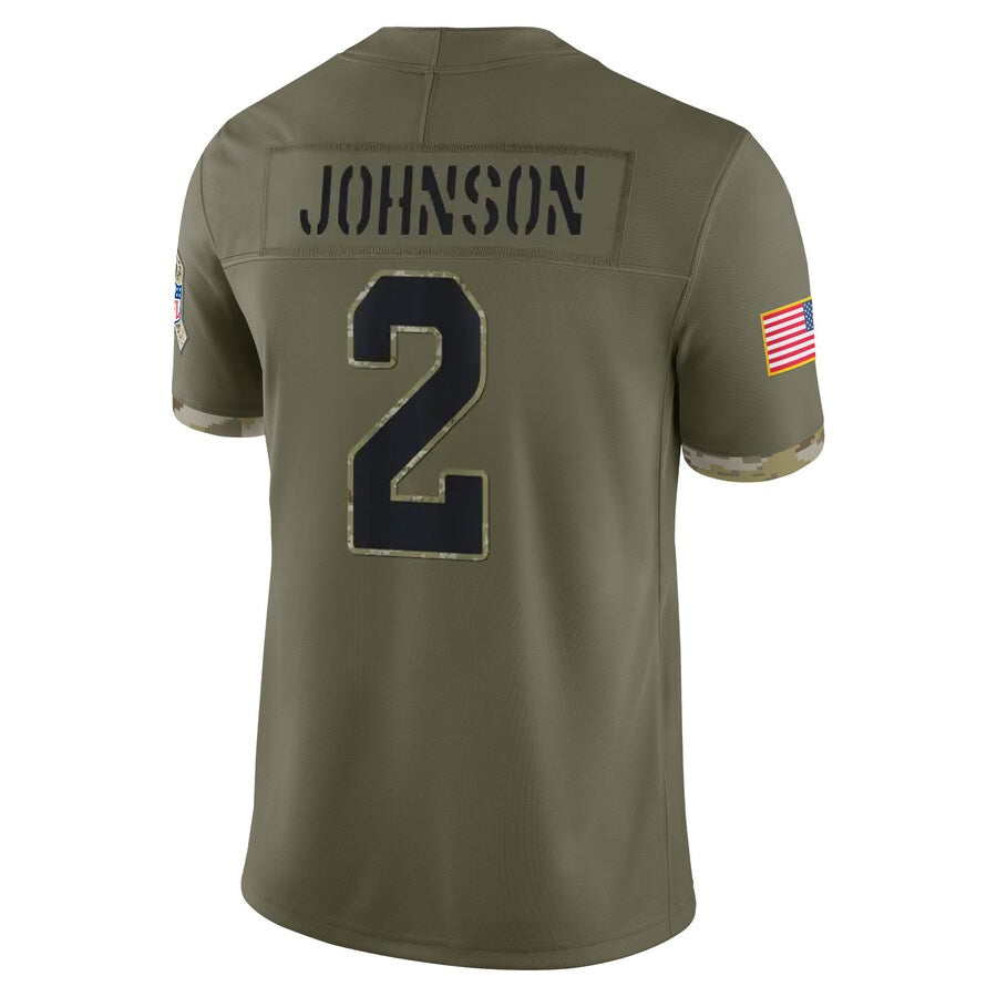 A.Cardinals #2 Will Johnson Player Olive Salute To Service Limited Game Ldoa Stitched Jerseys