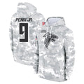A.Falcons #9 Michael Penix Jr. Player Arctic Camo Salute to Service Limited Hoodie Ldoa Stitched Jerseys