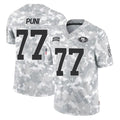 SF.49ers #77 Dominick Puni Player Arctic Camo Limited Salute To Service Home Game Ldoa Stitched Jerseys