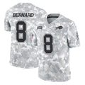 B.Bills #8 Terrel Bernard Player Arctic Camo Salute to Service Limited Game Ldoa Stitched Jerseys