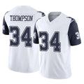 D.Cowboys #34 Jalen Thompson Player White-Navy Limited Vapor F.U.S.E. Home Game Ldoa Stitched Jerseys