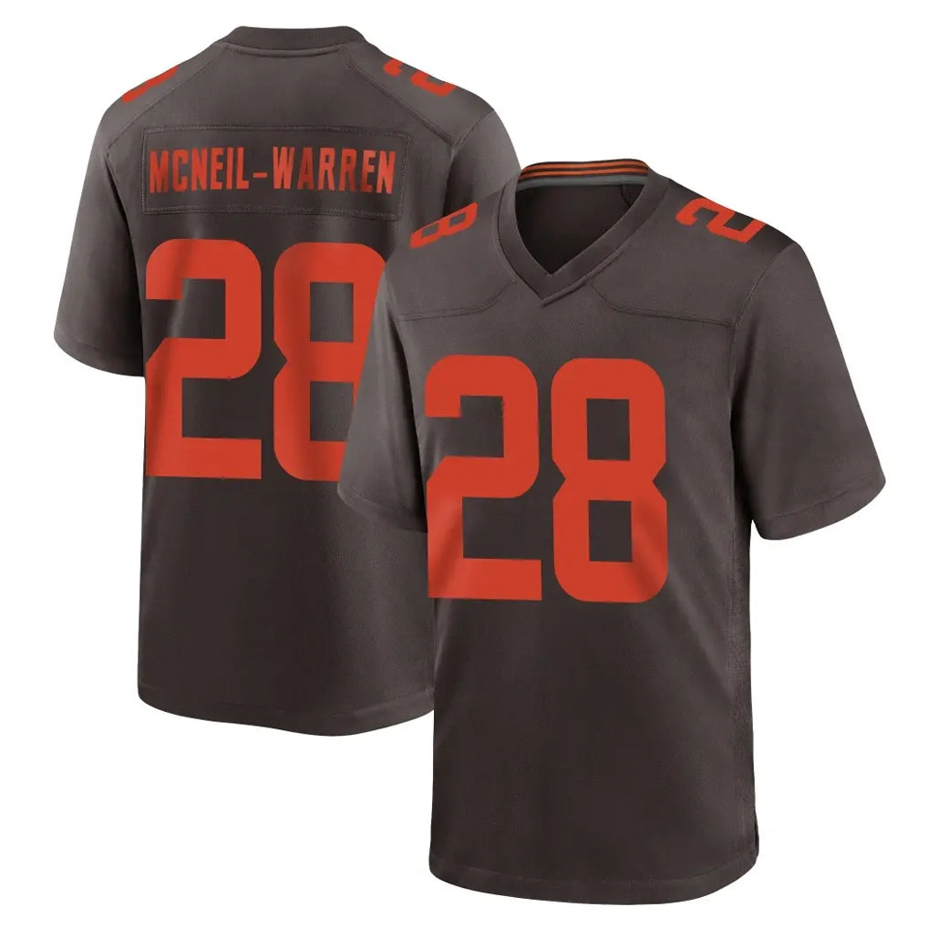 C.Browns #28 Emmanuel McNeil-Warren Player Brown Alternate Home Game Ldoa Stitched Jerseys