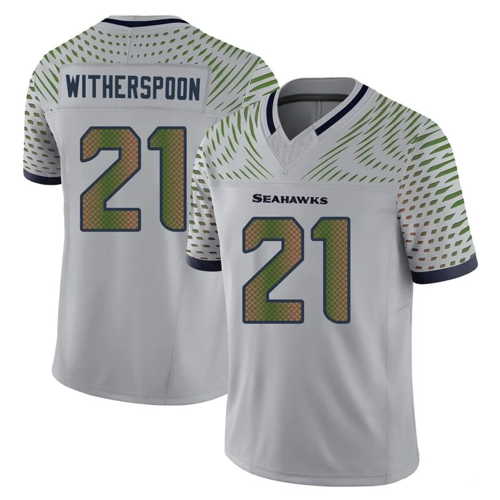 S.Seahawks #21 Devon Witherspoon Player Grey Limited 2025 Rivalries Collection Home Game Ldoa Stitched Jerseys