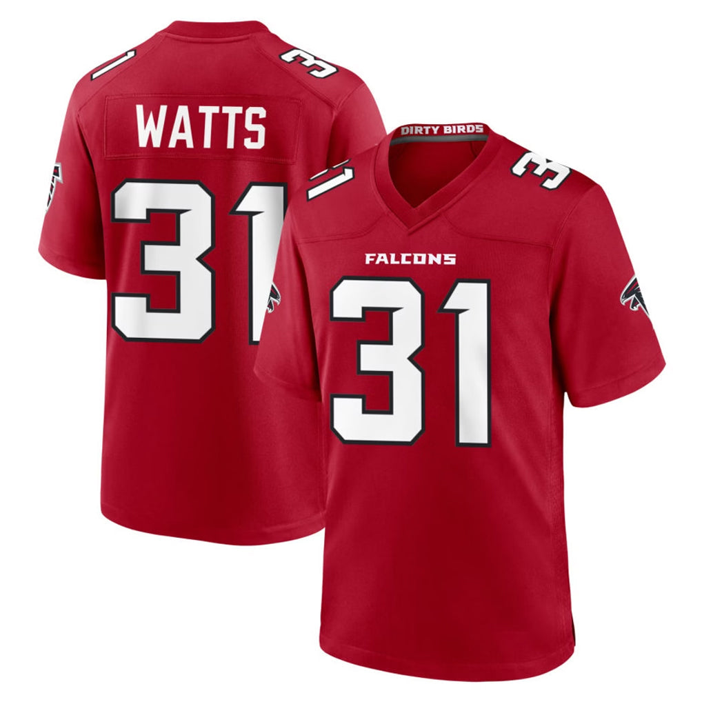 A.Falcons #31 Xavier Watts Player Red Team Color Home Game Ldoa Stitched Jerseys