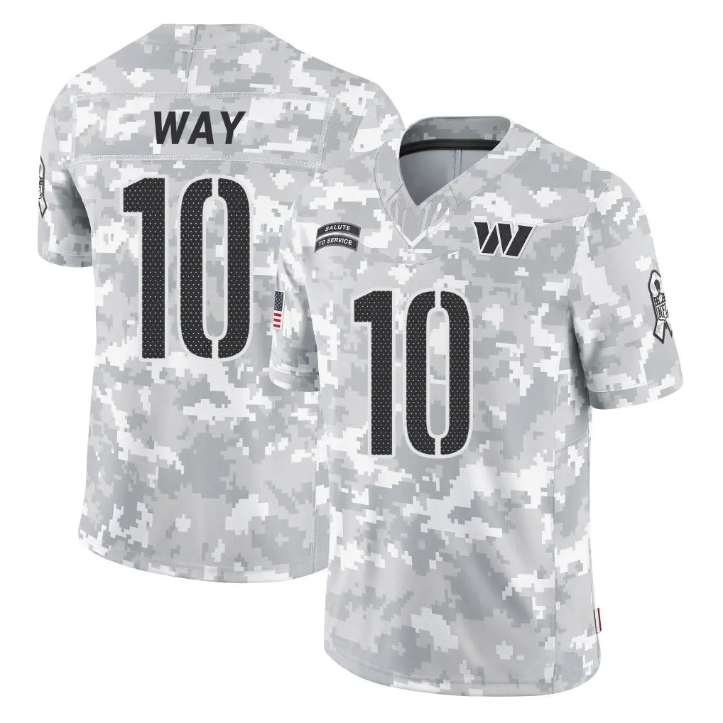 W.Commanders #10 Tress Way Player Arctic Camo Limited Salute To Service Home Game Ldoa Stitched Jerseys