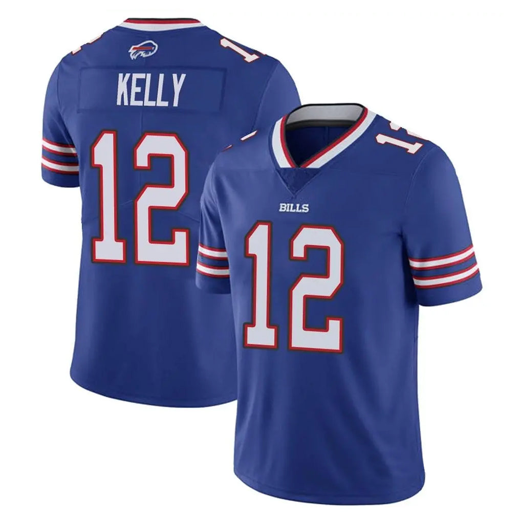 B.Bills #12 Jim Kelly Player Royal Vapor Untouchable Limited Ldoa Stitched Jerseys