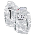 W.Commanders #1 Rachaad White Player Arctic Camo Limited Salute to Service Pullover Hoodies Game Ldoa Stitched Jerseys