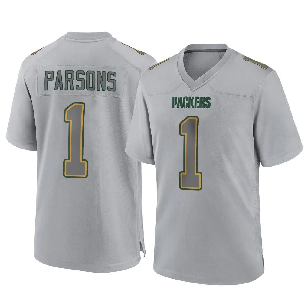 GB.Packers #1 Micah Parsons Player Gray Atmosphere Fashion Home Game Ldoa Stitched Jerseys