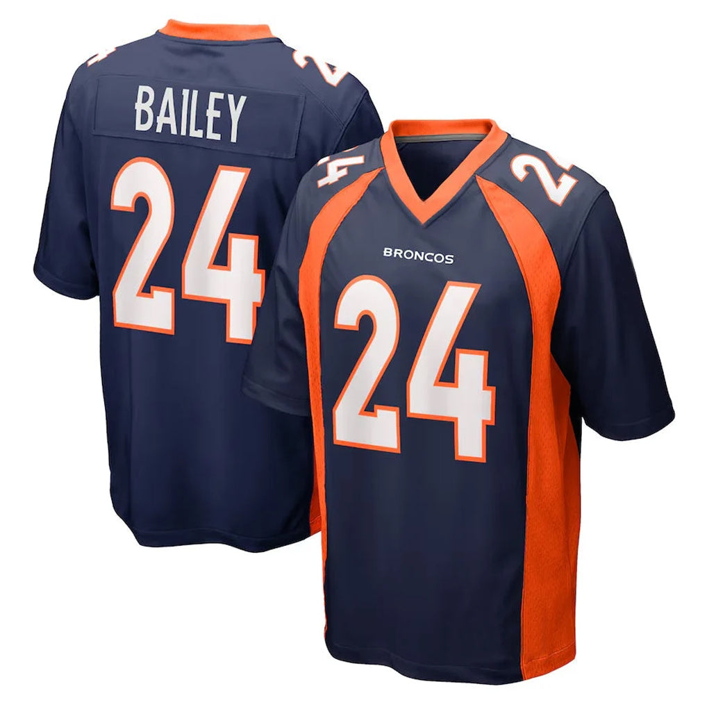 D.Broncos #24 Champ Bailey Player Navy Game Ldoa Stitched Jerseys