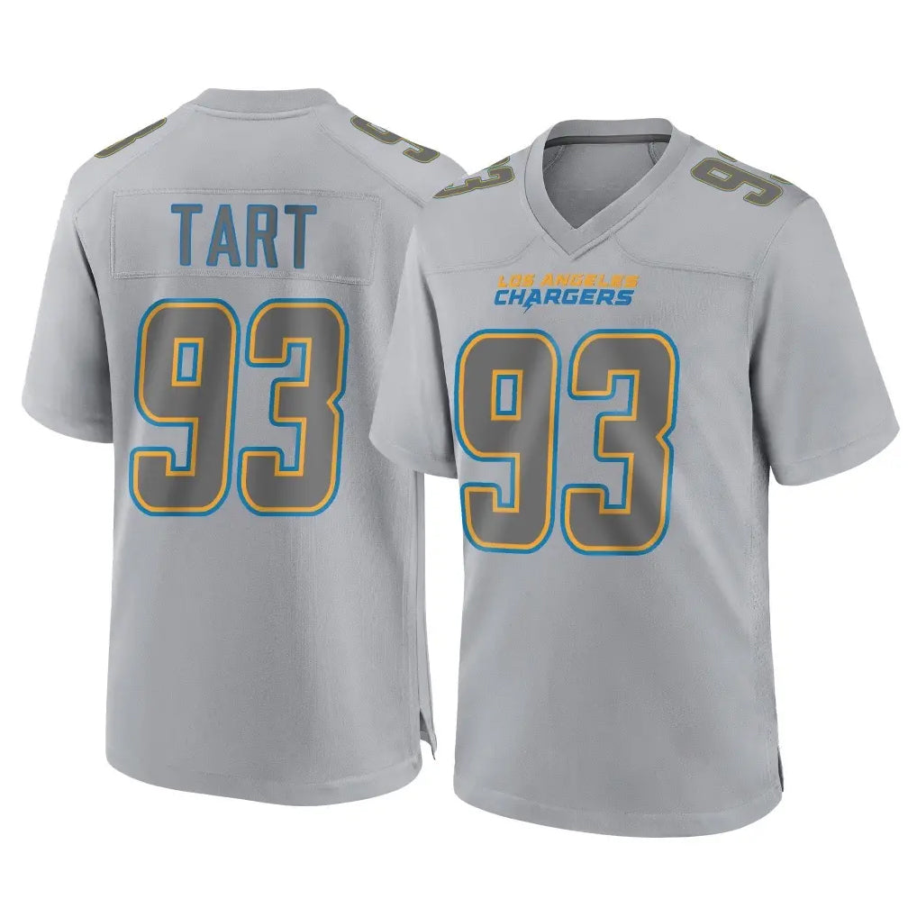 LA.Chargers #93 Teair Tart Player Gray Atmosphere Fashion Home Game Ldoa Stitched Jerseys