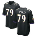 B.Ravens #79 Ronnie Stanley Player Black Alternate Home Game Ldoa Stitched Jerseys