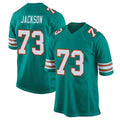 M.Dolphins #73 Austin Jackson Player Aqua Alternate Home Game Ldoa Stitched Jerseys