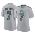 C.Panthers #7 Tre'von Moehrig Player Gray Atmosphere Fashion Game Ldoa Stitched Jerseys