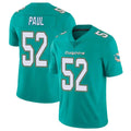 M.Dolphins #52 Patrick Paul Player Aqua Limited Vapor Untouchable Home Game Ldoa Stitched Jerseys