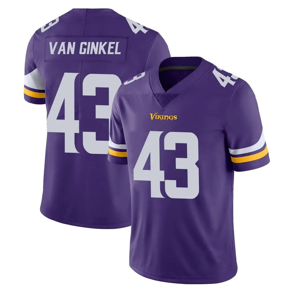 M.Vikings #43 Andrew Van Ginkel Player Purple Limited Vapor Untouchable Home Game Ldoa Stitched Jerseys