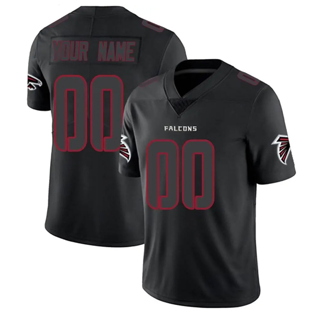 Custom A.Falcons Black Limited Elite Home Game Any Name & Numbers Ldoa Stitched Jerseys