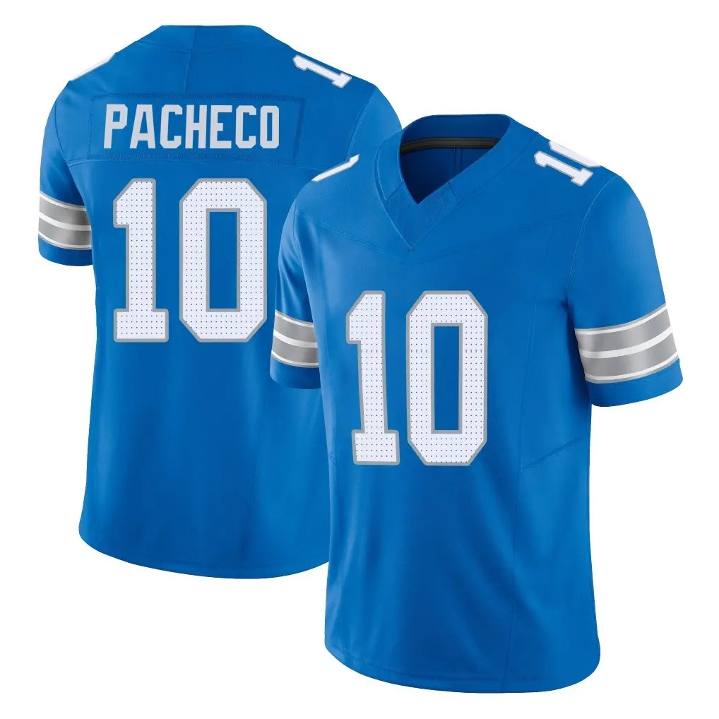 D.Lions #10 Isiah Pacheco Player Blue Limited Vapor F.U.S.E. Alternate Home Game Ldoa Stitched Jerseys