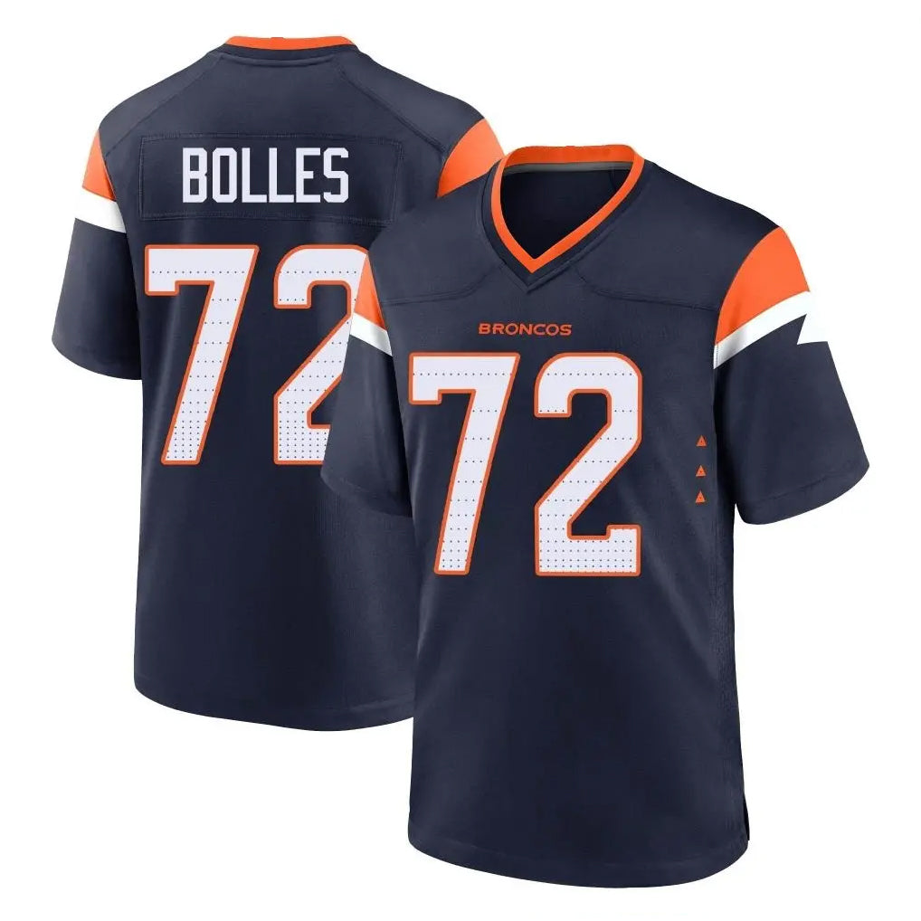 D.Broncos #72 Garett Bolles Player Navy Home Game Ldoa Stitched Jerseys