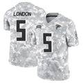 A.Falcons #5 Drake London Player Arctic Camo Salute to Service Limited Ldoa Stitched Jerseys