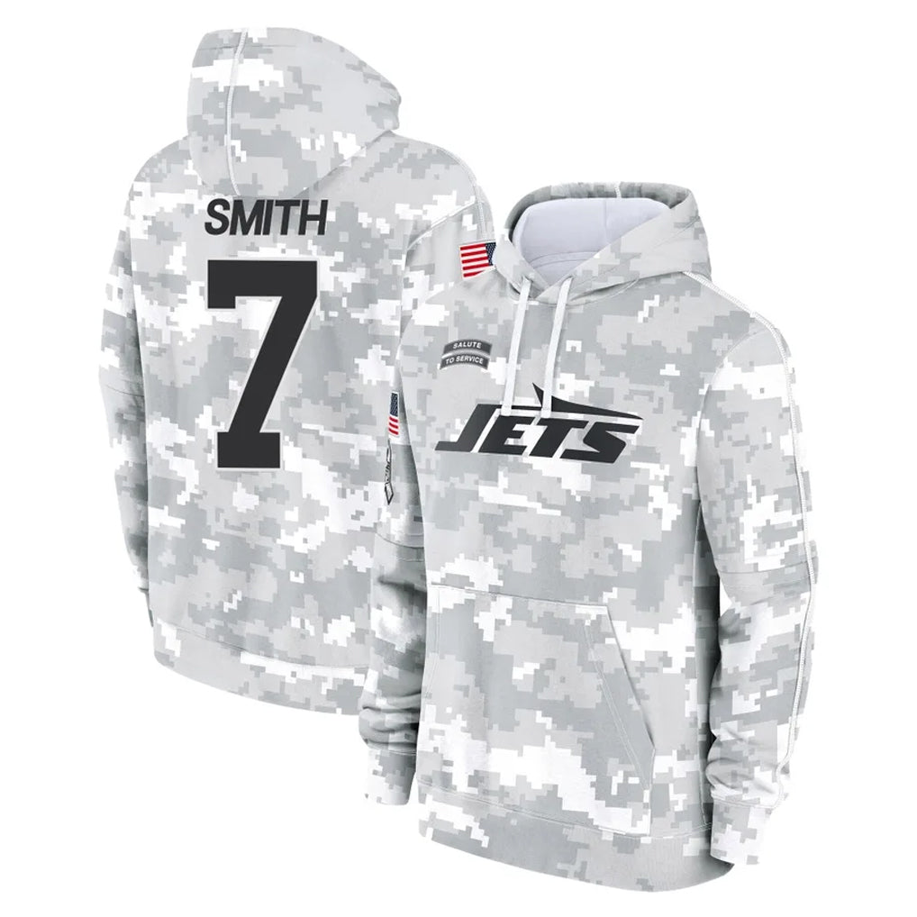 NY.Jets #7 Geno Smith Player Arctic Camo Salute to Service Pullover Hoodies Limited Game Ldoa Stitched Jerseys