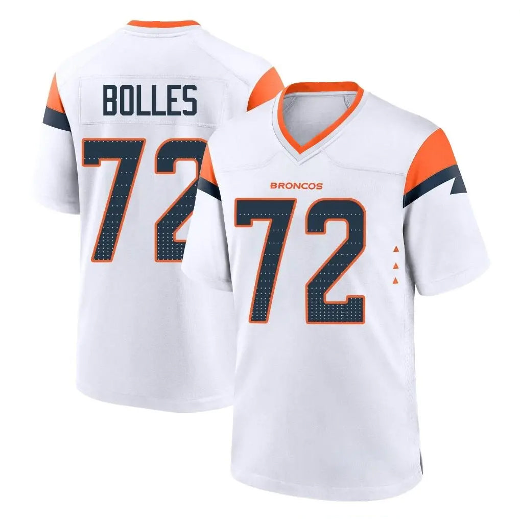 D.Broncos #72 Garett Bolles Player White Home Game Ldoa Stitched Jerseys