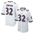 B.Ravens #32 Trenton Simpson Player White Home Game Ldoa Stitched Jerseys