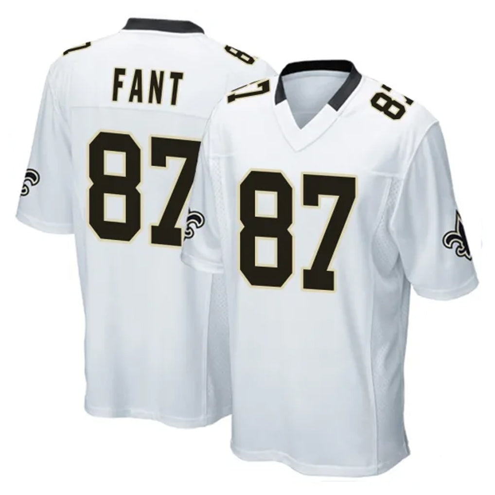 NO.Saints #87 Noah Fant Player White Home Game Ldoa Stitched Jerseys