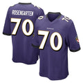 B.Ravens #70 Roger Rosengarten Player Purple Home Game Ldoa Stitched Jerseys