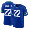 S.Seahawks #22 Rashid Shaheed Player Royal Throwback Home Game Ldoa Stitched Jerseys