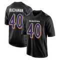 B.Ravens #40 Teddye Buchanan Player Black Carbon Fashion Home Game Ldoa Stitched Jerseys