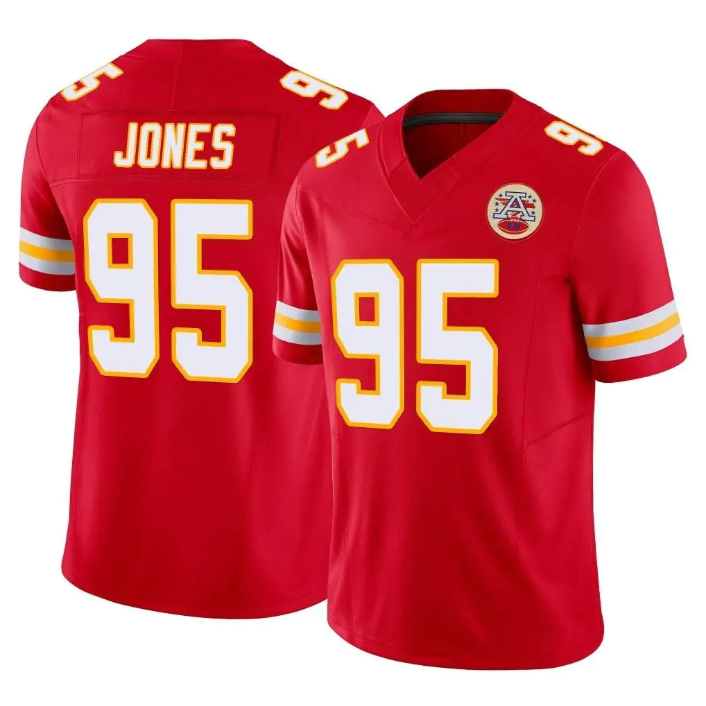 KC.Chiefs #95 Chris Jones Player Red Limited Vapor F.U.S.E. Home Game Ldoa Stitched Jerseys