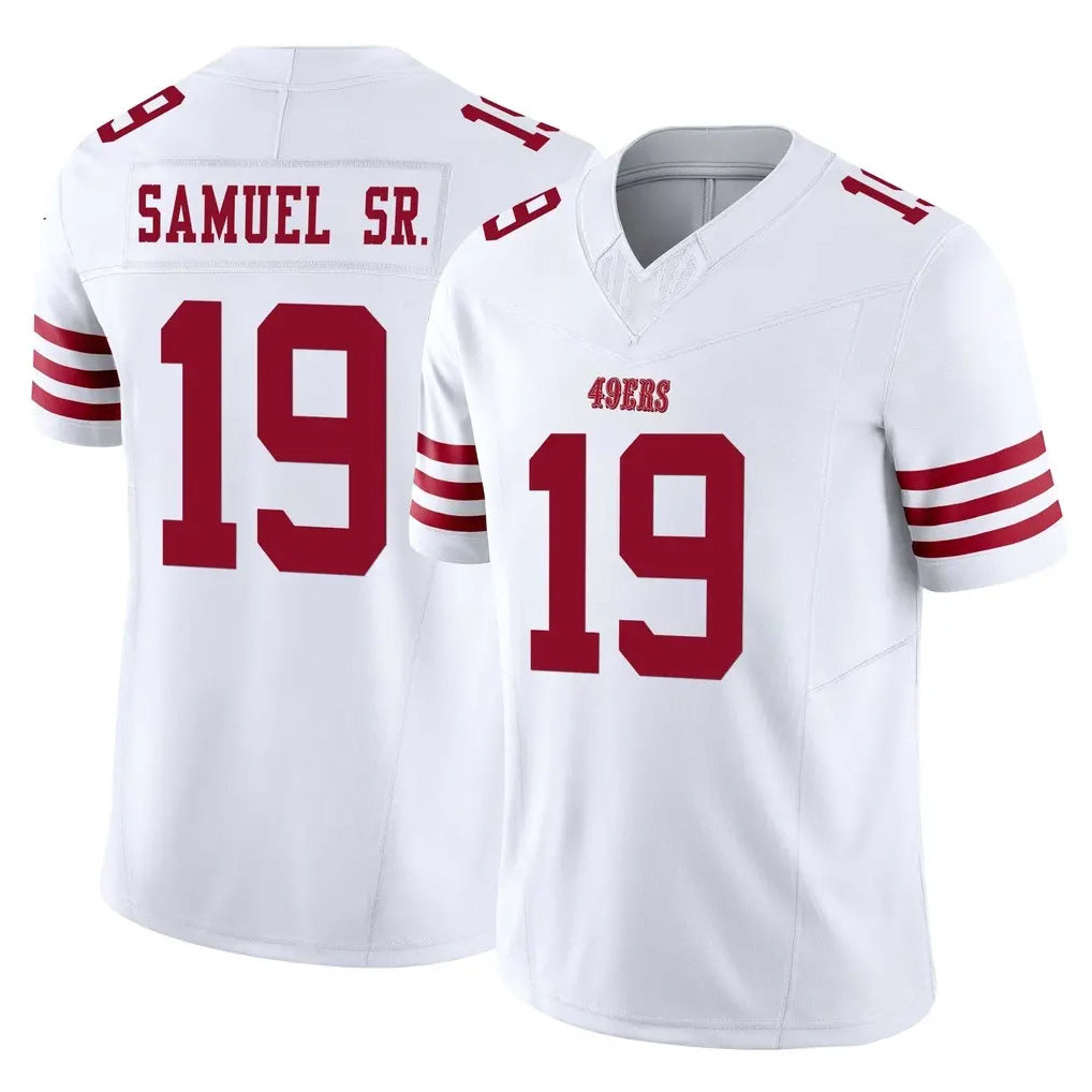 SF.49ers #19 Deebo Samuel Sr. Player White Limited Vapor F.U.S.E. Home Game Ldoa Stitched Jerseys