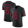 SF.49ers #6 Malik Mustapha Player Black Alternate Limited Vapor Untouchable Home Game Ldoa Stitched Jerseys