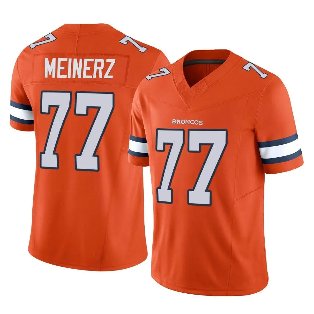 D.Broncos #77 Quinn Meinerz Player Orange Limited Alternate Vapor F.U.S.E. Throwback Game Ldoa Stitched Jerseys
