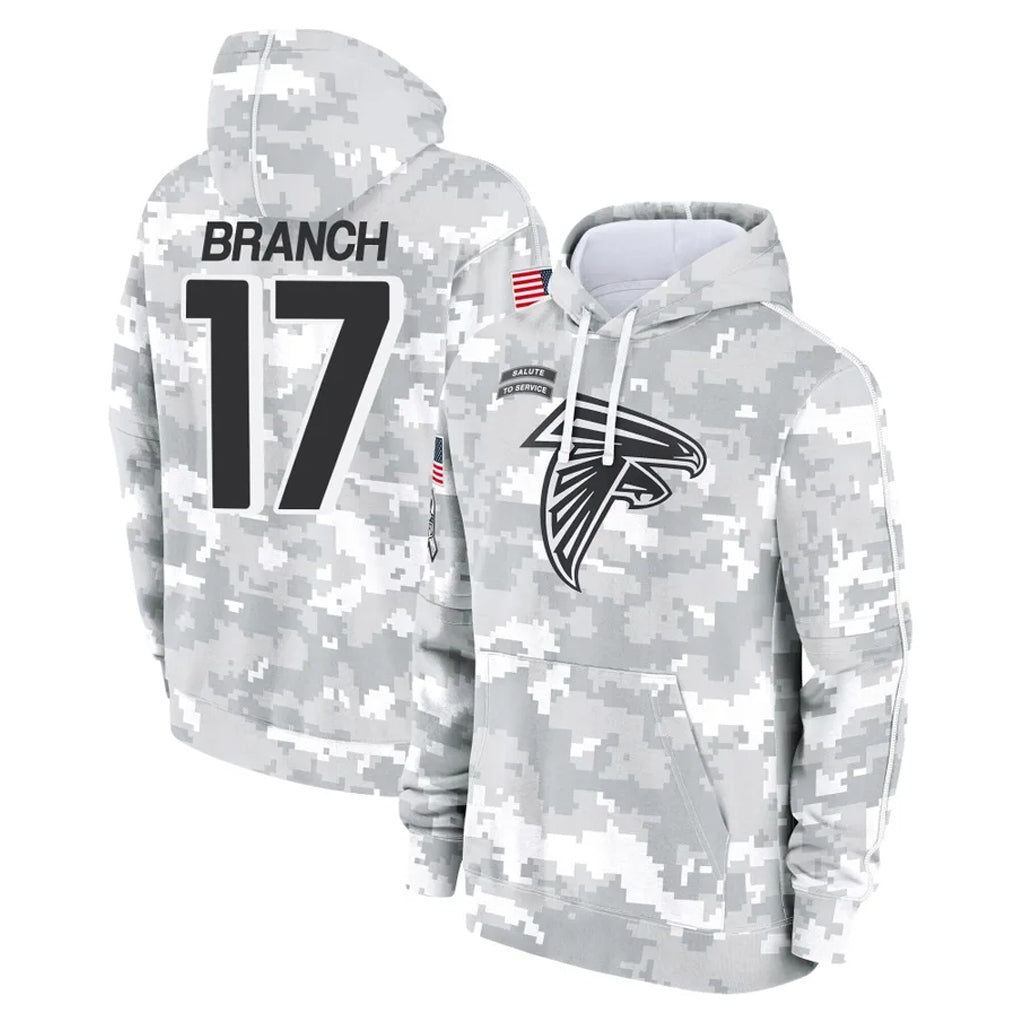 A.Falcons #17 Zachariah Branch Player Arctic Camo Salute to Service Limited Hoodie Ldoa Stitched Jerseys