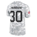 C.Panthers #30 Chuba Hubbard Player Arctic Camo Salute to Service Limited Game Ldoa Stitched Jerseys