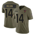 A.Cardinals #14 Michael Wilson Player Olive Salute To Service Limited Home Game Ldoa Stitched Jerseys