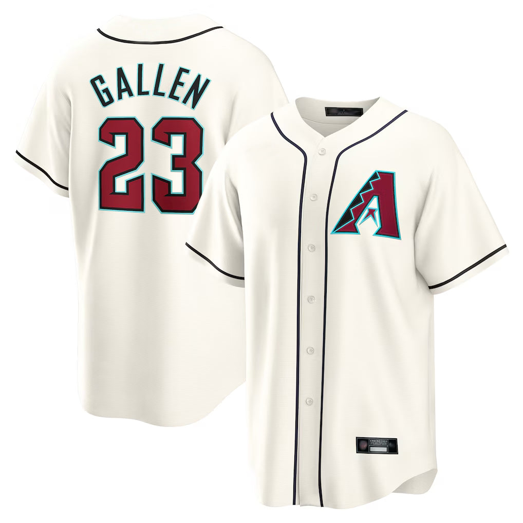 A.Diamondbacks #23 Zac Gallen Player Cream Home Game Ldoa Stitched Jerseys
