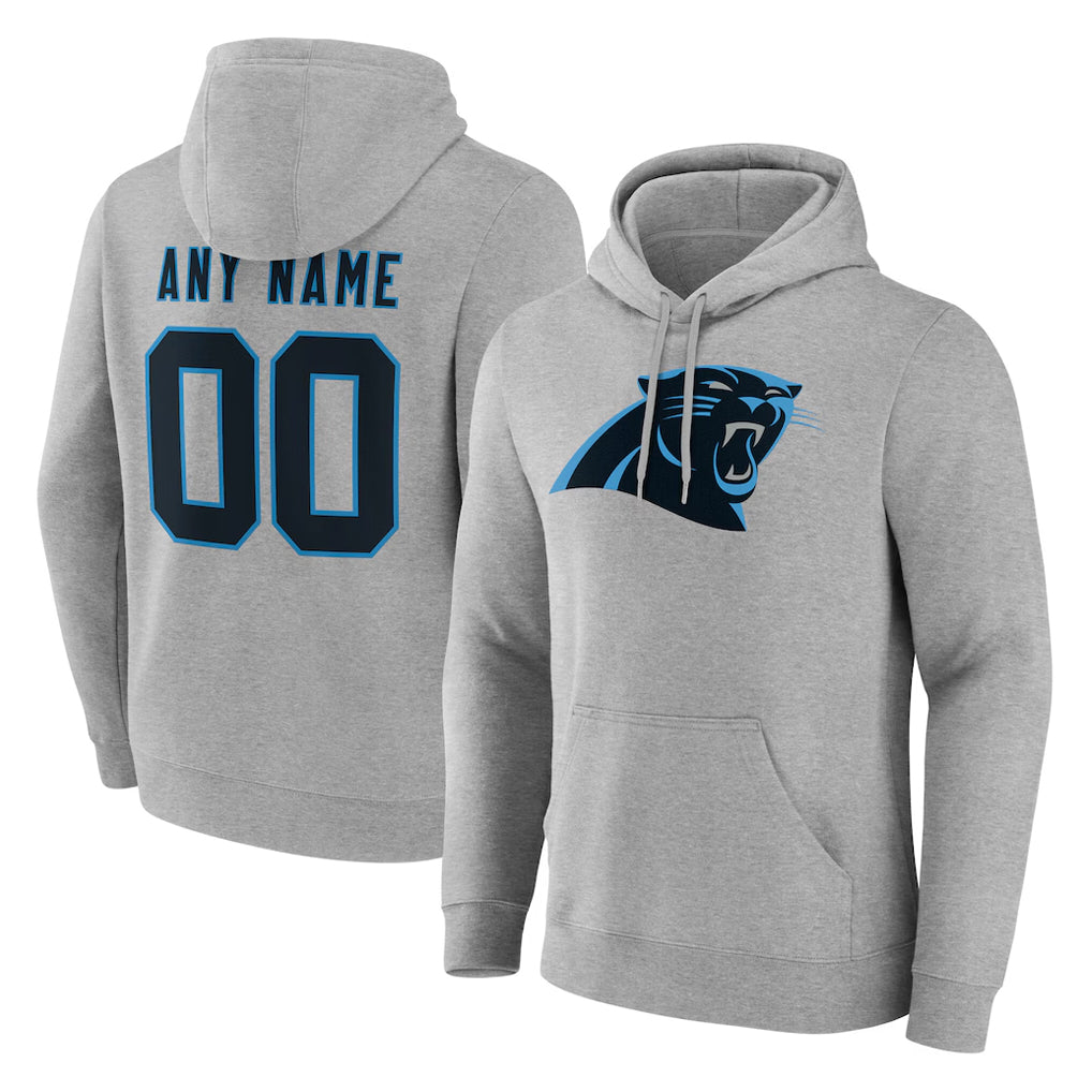 Custom C.Panthers Gray Salute to Service Hoodies Any Name & Numbers Ldoa Stitched Jerseys