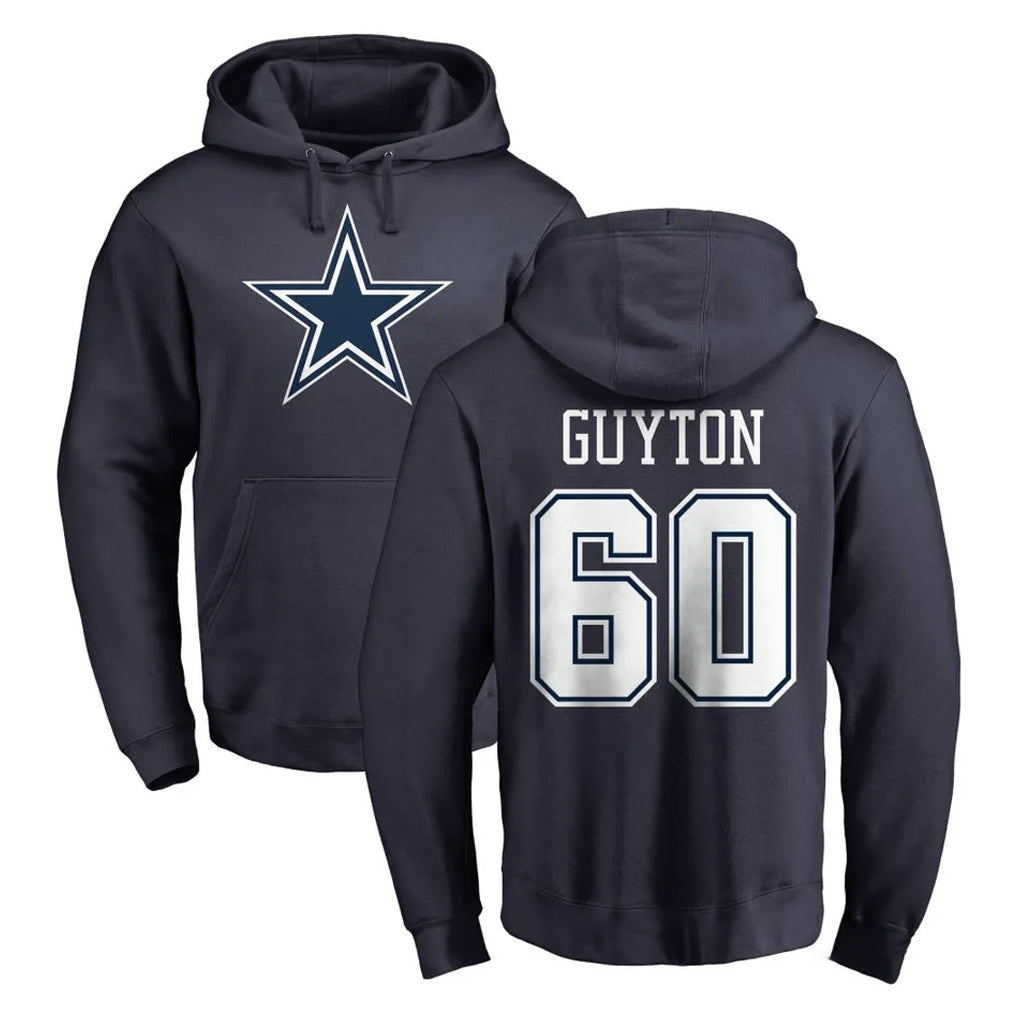 D.Cowboys #60 Tyler Guyton Player Navy Pullover Hoodies Limited Kdoa Stitched Jerseys