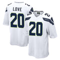 S.Seahawks #20 Julian Love Player White Home Game Ldoa Stitched Jerseys
