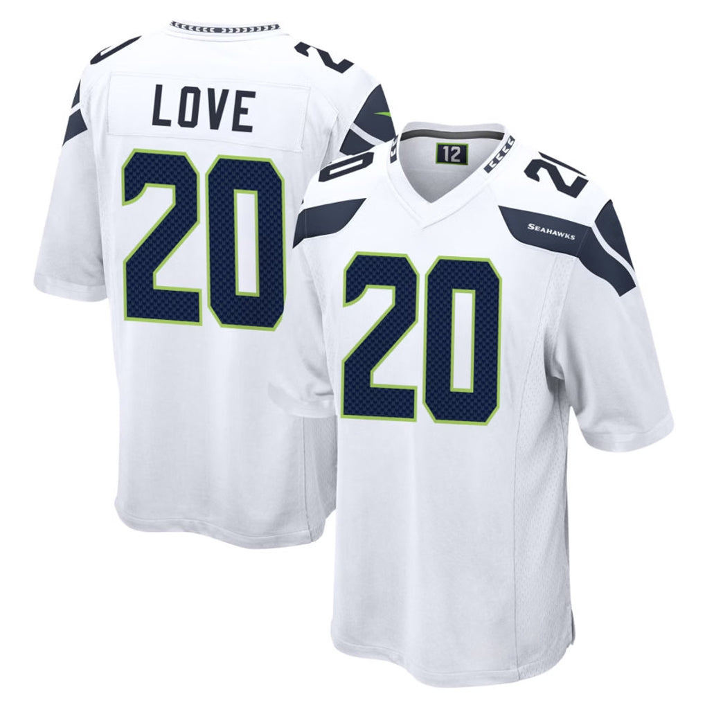 S.Seahawks #20 Julian Love Player White Home Game Ldoa Stitched Jerseys