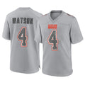 C.Browns #4 Deshaun Watson Player Gray Atmosphere Fashion Game Ldoa Stitched Jerseys