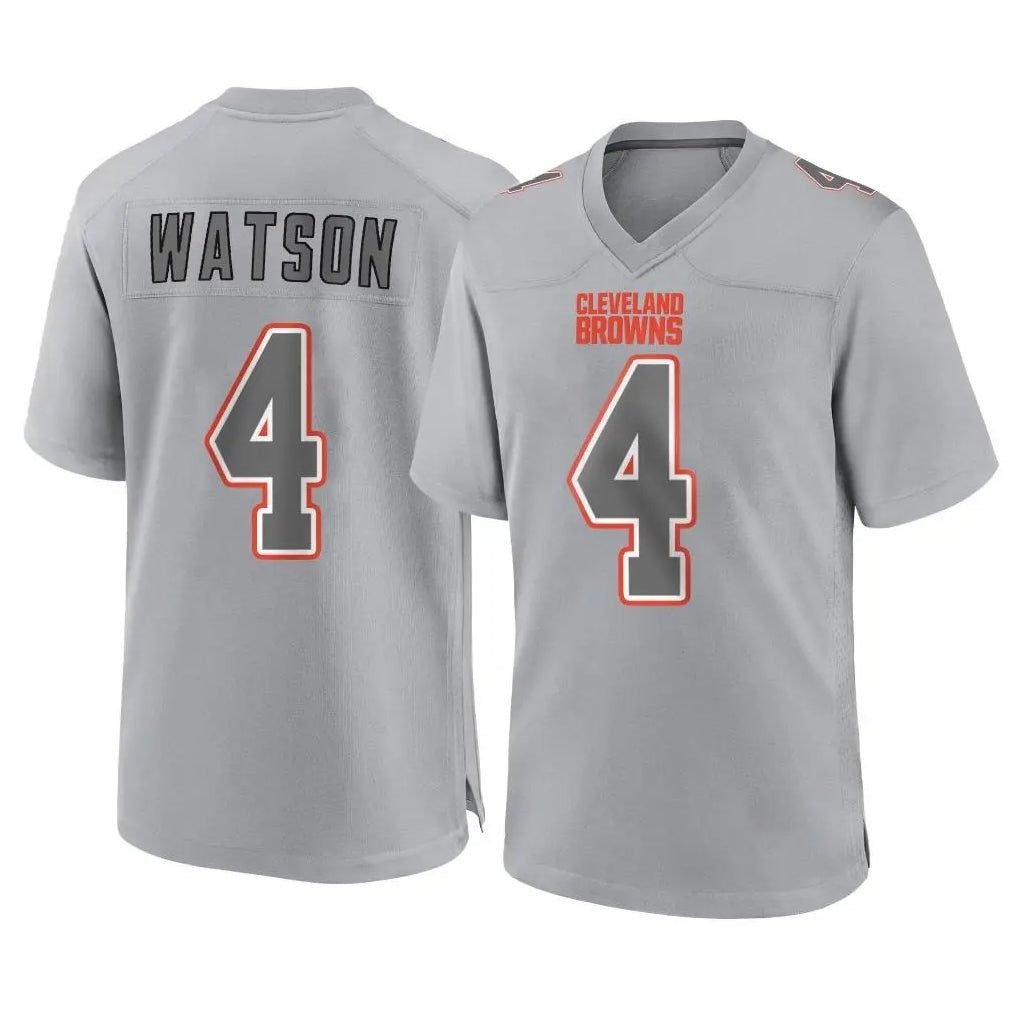 C.Browns #4 Deshaun Watson Player Gray Atmosphere Fashion Game Ldoa Stitched Jerseys