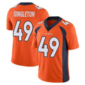 D.Broncos #49 Alex Singleton Player Orange Color Vapor Untouchable Limited Game Ldoa Stitched Jerseys