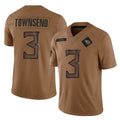T.Titans #3 Tommy Townsend Player Brown Limited Salute to Service Home Game Ldoa Stitched Jerseys