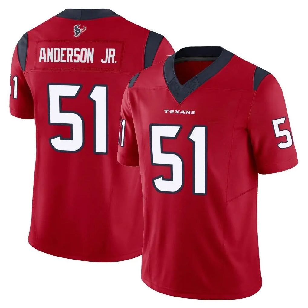 H.Texans #51 Will Anderson Jr. Player Red Limited Vapor F.U.S.E. Home Game Ldoa Stitched Jerseys